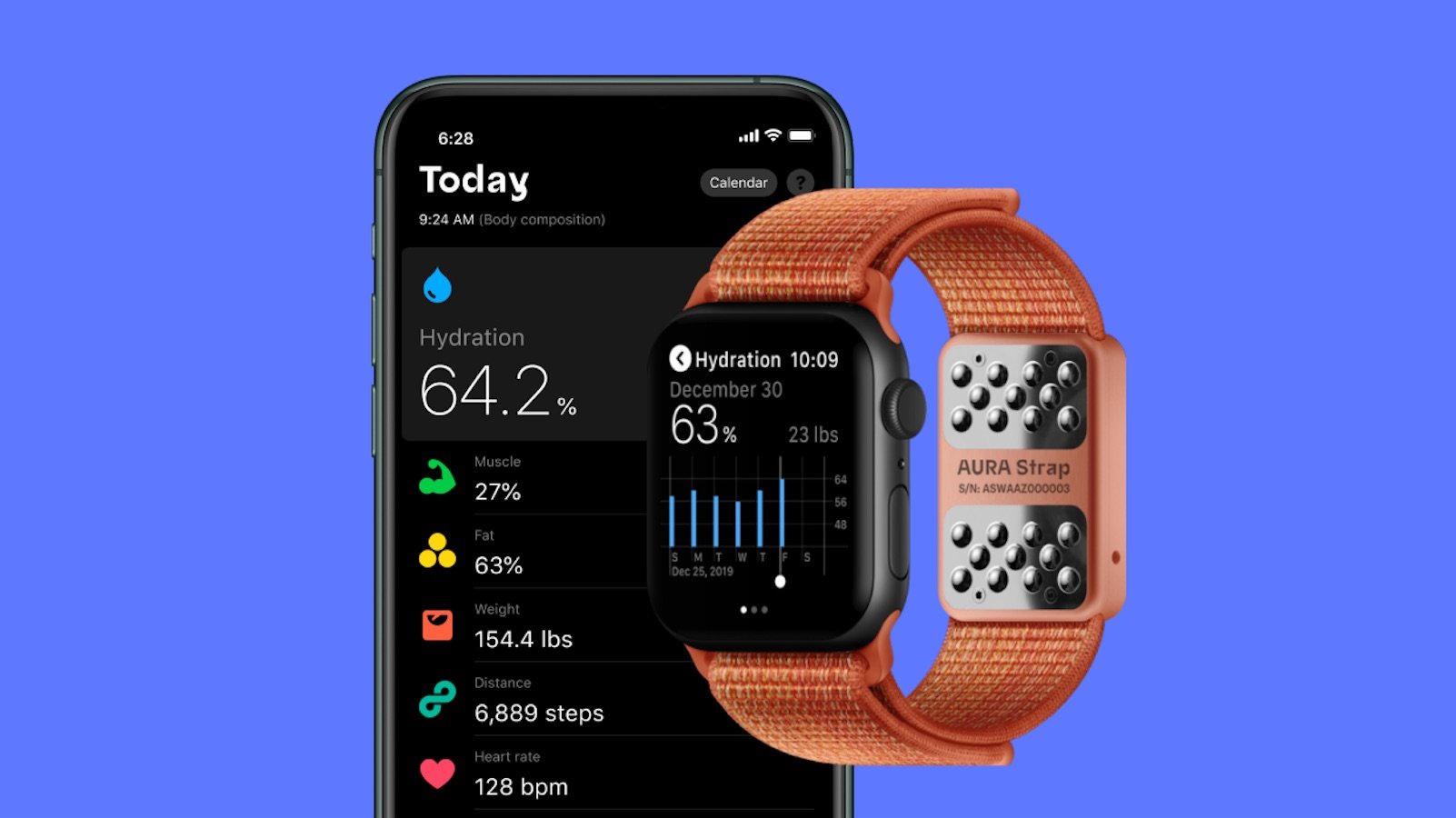 AURA Strap smart Apple Watch band tracks your hydration and more