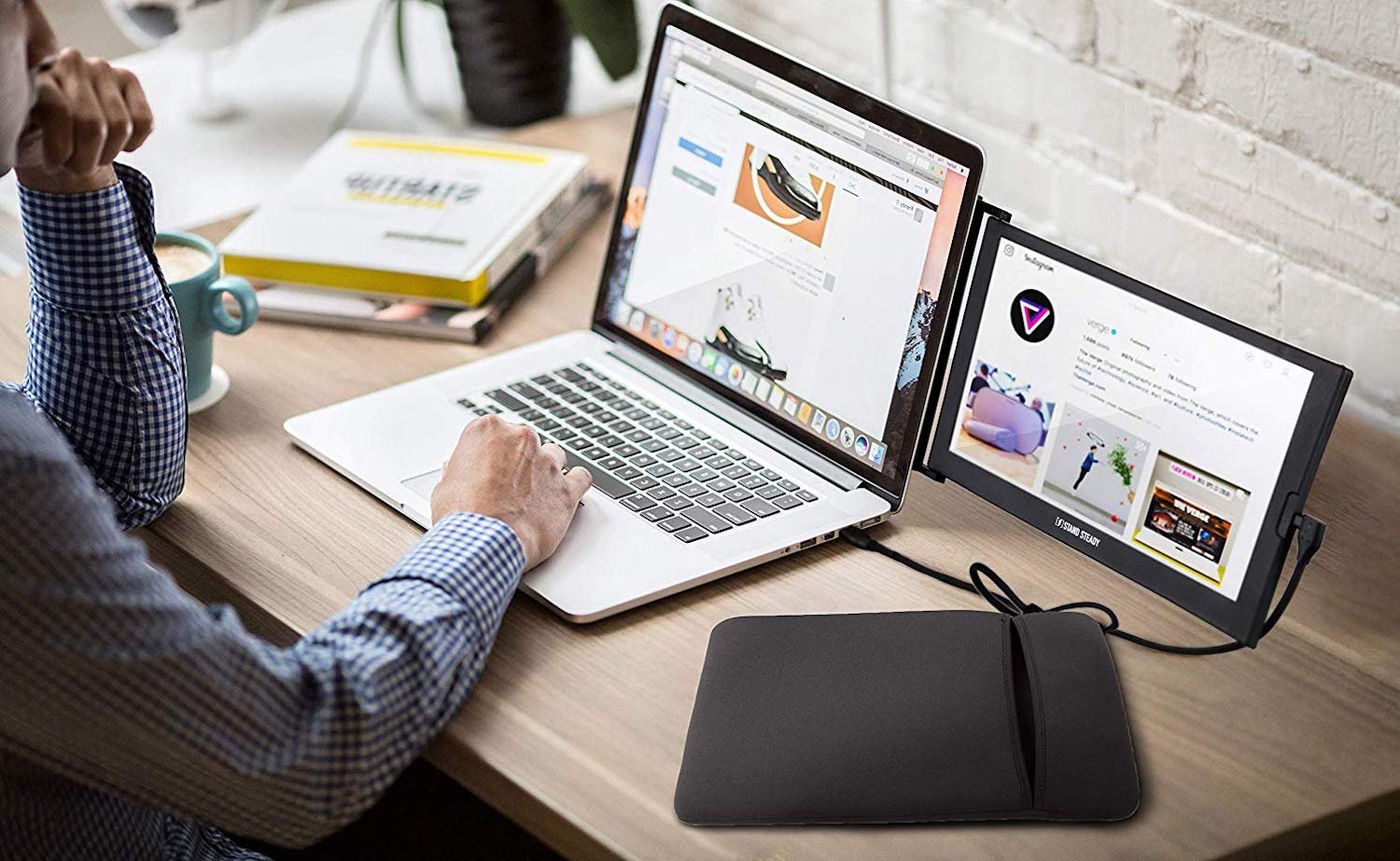 SideTrak Slide USB Screen Portable Dual Monitor makes you more productive on the go