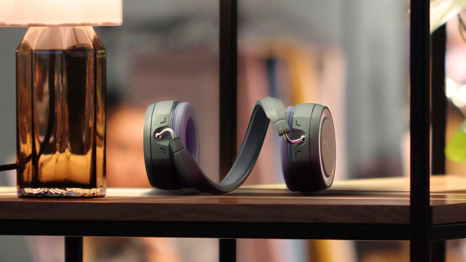 Junho Moon Helix multifunctional headphones transform into a speaker with a twist