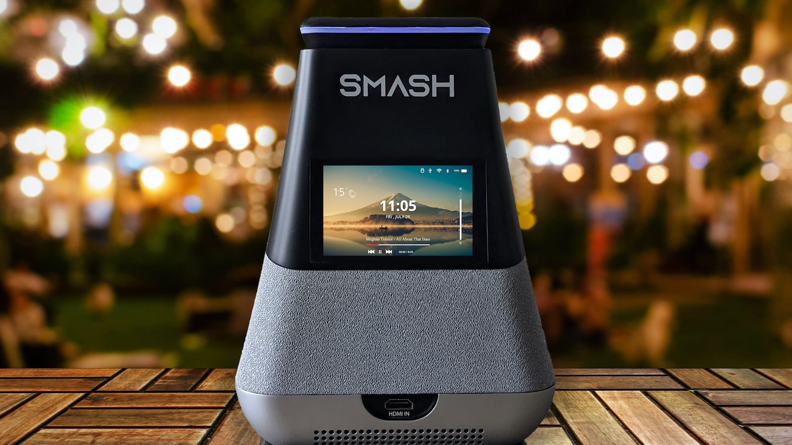 WooBloo SMASH portable smart projector boasts 300 lumens and 360º sound