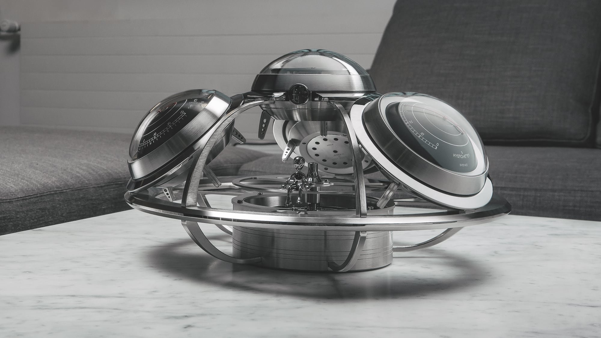 MB&F + L’Epée 1839 The Fifth Element Intergalactic Horological Weather Station accurately forecasts weather