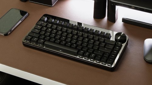 Azio Tera 75 premium mechanical keyboard comes with interchangeable faceplates and knobs