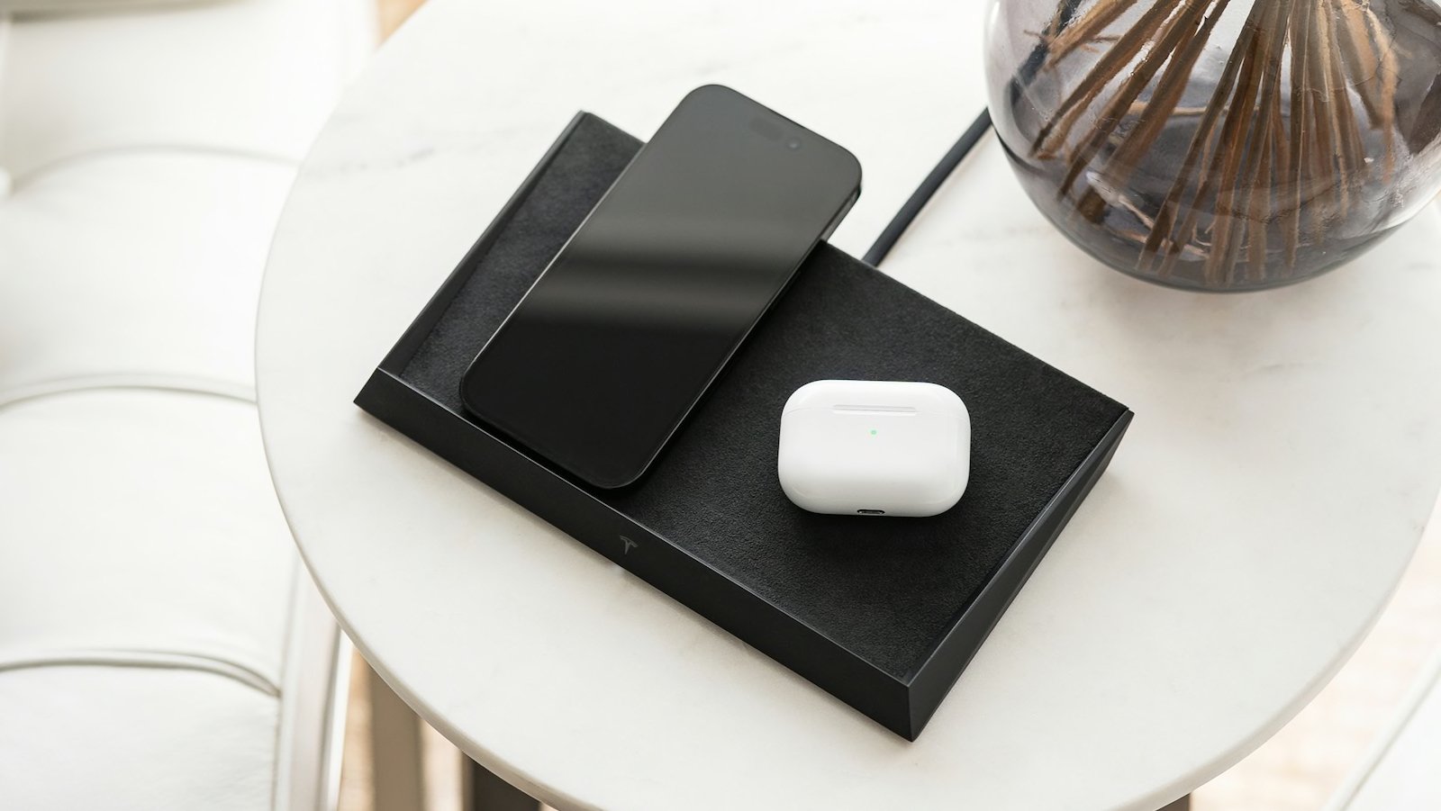 Tesla Wireless Charging Platform is inspired by the angular & metallic styling of Cybertruck