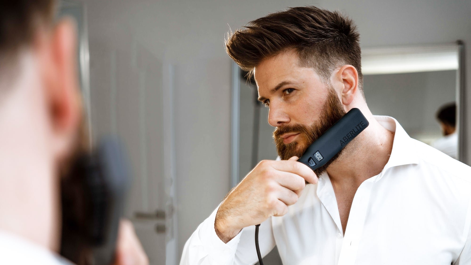 Aberlite Pro advanced purpose-built beard and hair straightener works in just 2 minutes