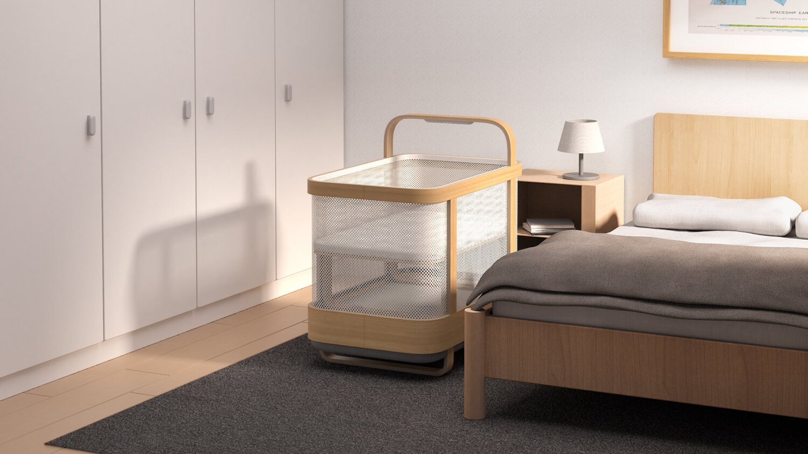 Cradlewise Smart Crib is a crib, bassinet, and baby monitor in-one