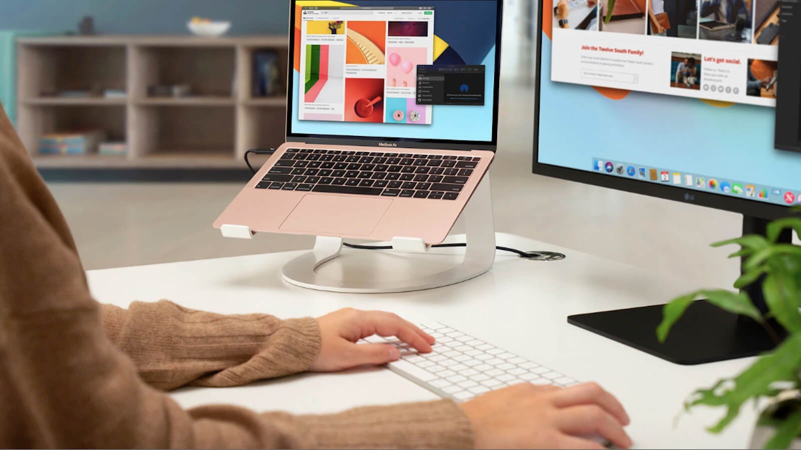 Twelve South Curve SE MacBook stand elevates your workspace style