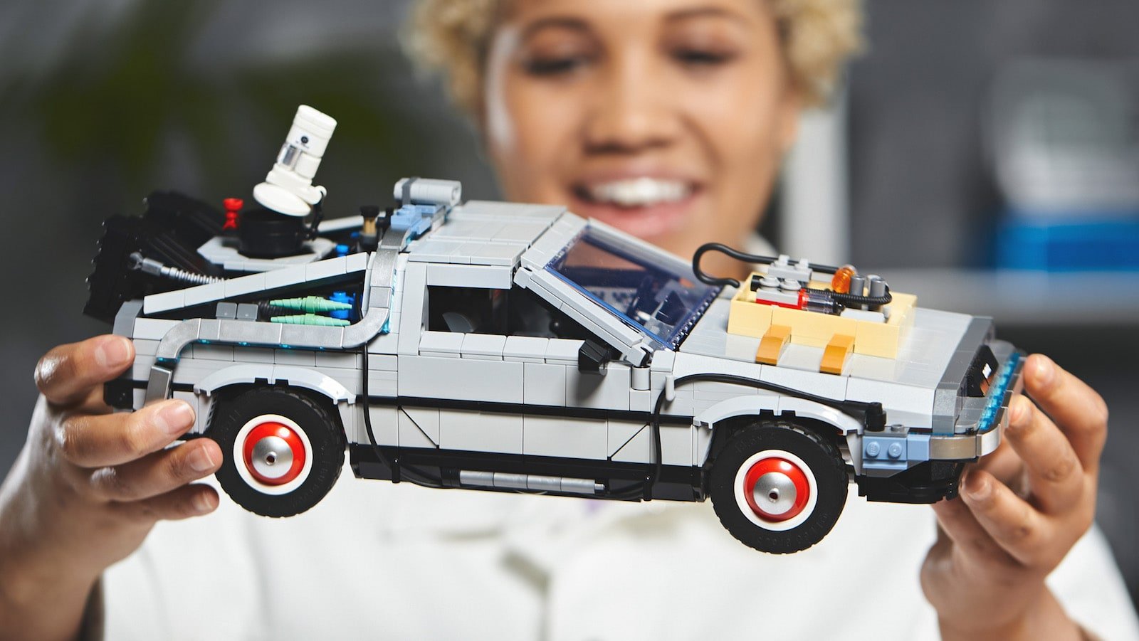 LEGO Back to the Future Time Machine includes miniature Doc and Marty McFly figurines