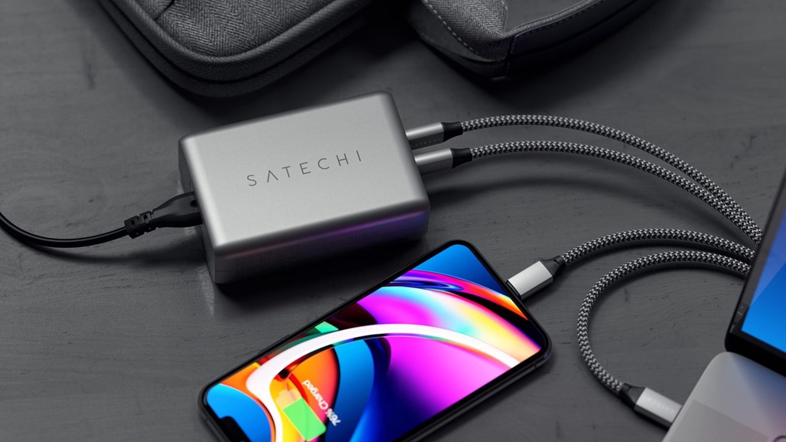 Satechi 100W USB-C PD Compact GaN Charger quickly powers your devices