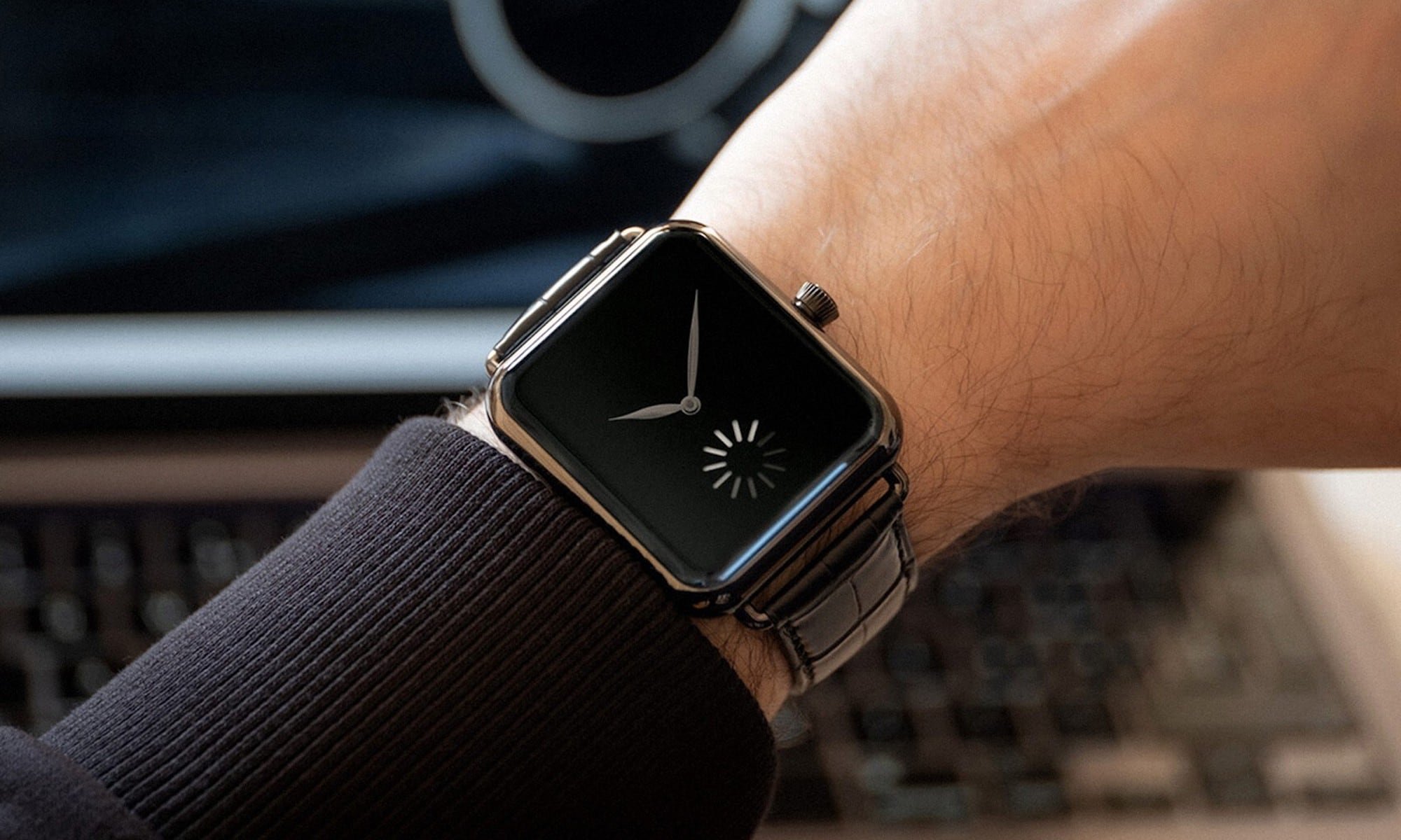 This $30,800 watch mimics the Apple Watch with a mechanical loading wheel