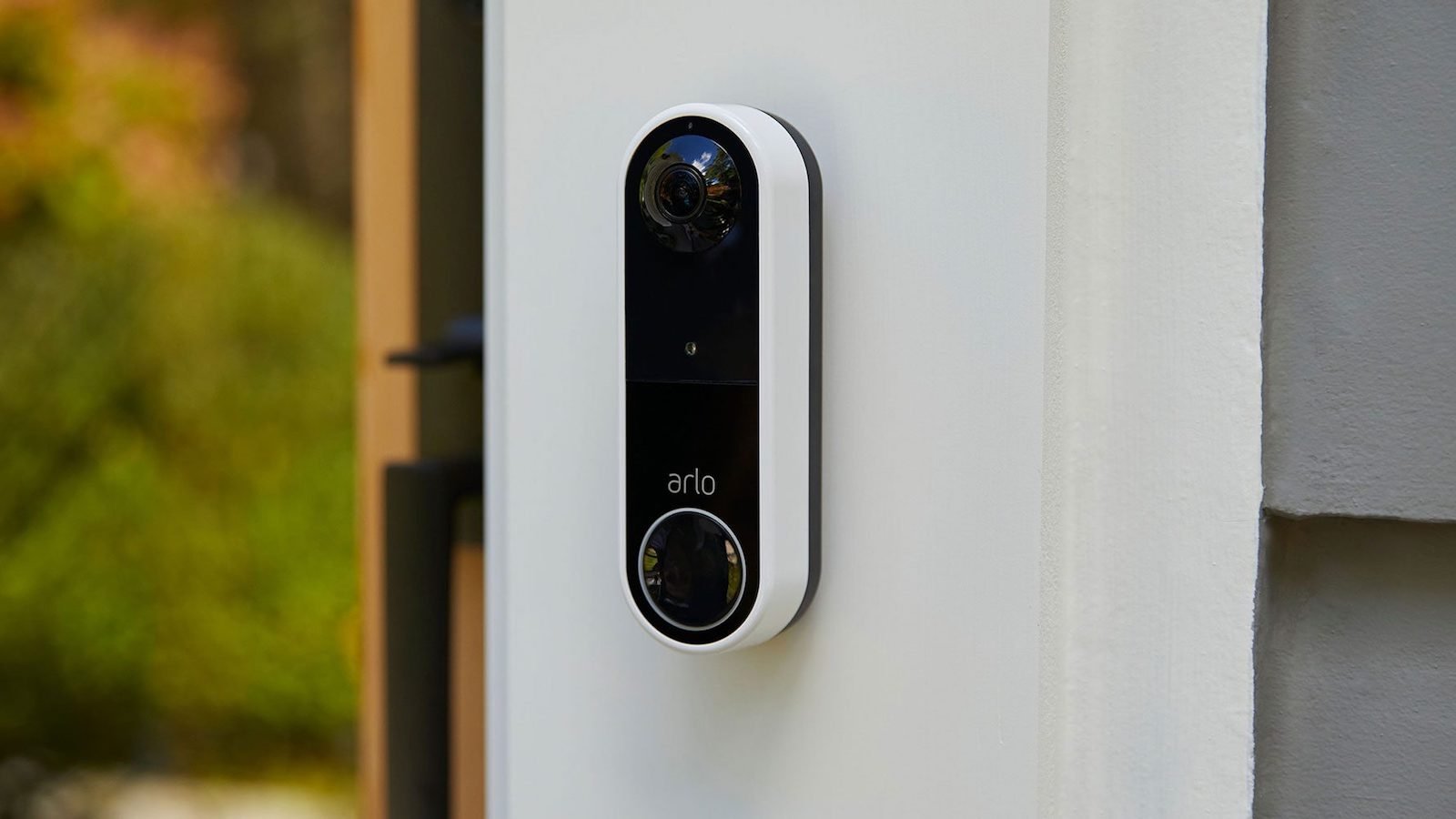 Arlo Essential wire-free smart home security video doorbell has a 180-degree angle