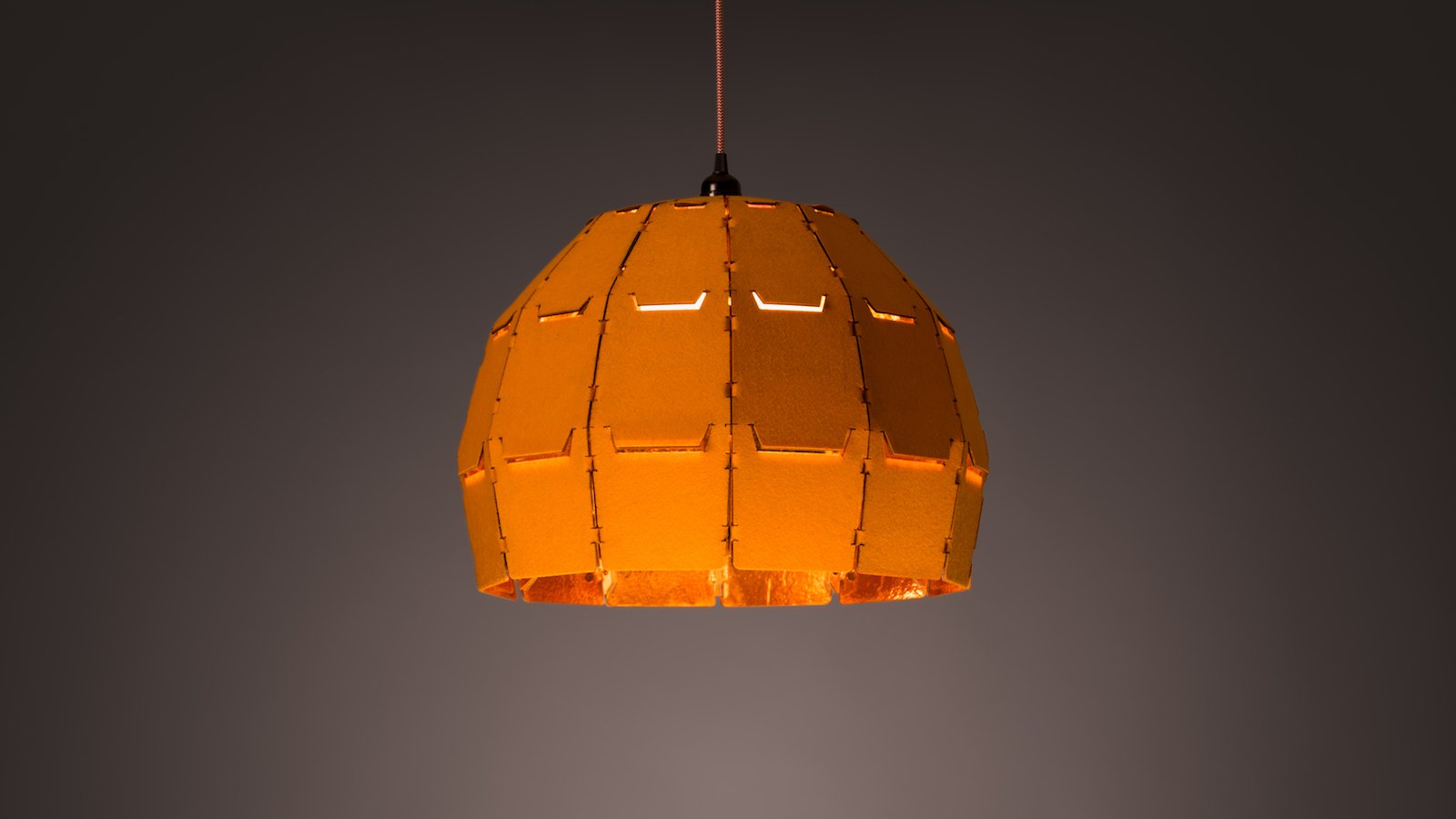 Object Rights Snap Light dome-shaped lamp features sound-absorbing panels