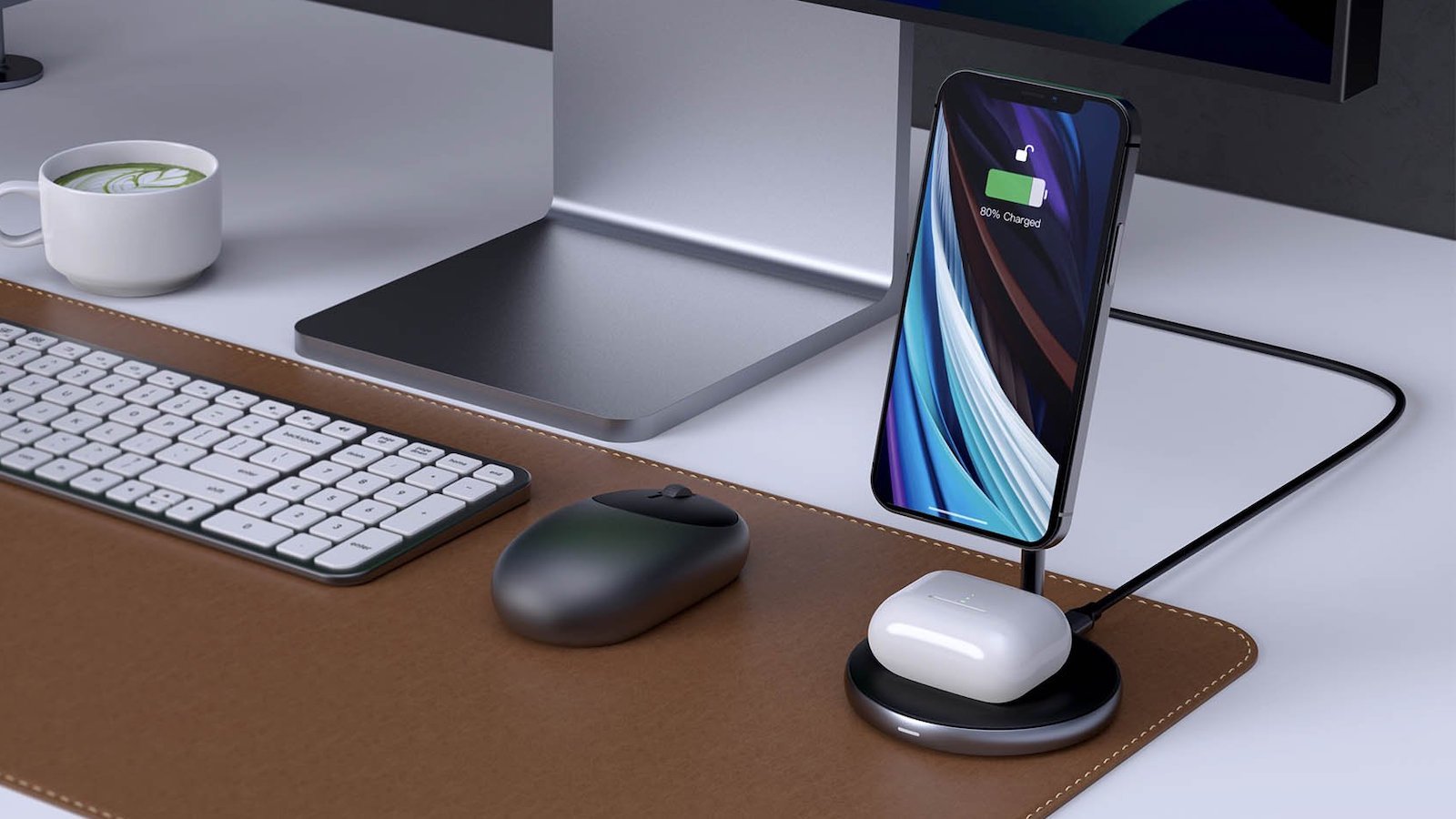 HYPER HyperJuice Magnetic Wireless Charging Stand powers your iPhone 12 and AirPods