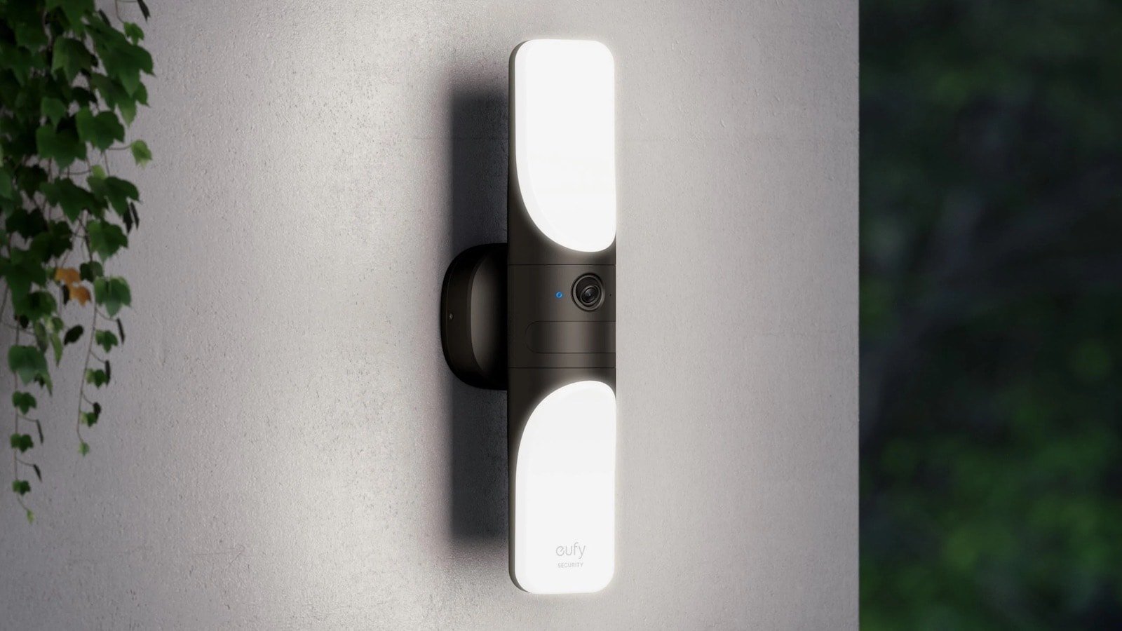 eufy S100 Wired Wall Light Cam monitors outside your home with 1,200 lumens of brightness