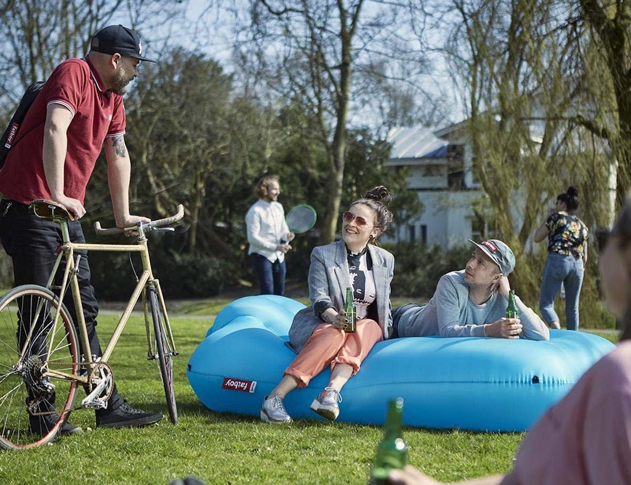 Fatboy Lamzac XXXL Inflatable Lounger inflates in just ten seconds
