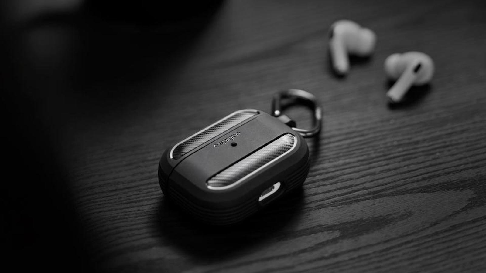 Spigen AirPods Pro Rugged Armor Earbud Storage Case offers everyday coverage