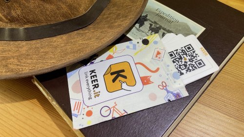 Keer digital sticky notes are physical QR code stickers saved & linked to digital ones