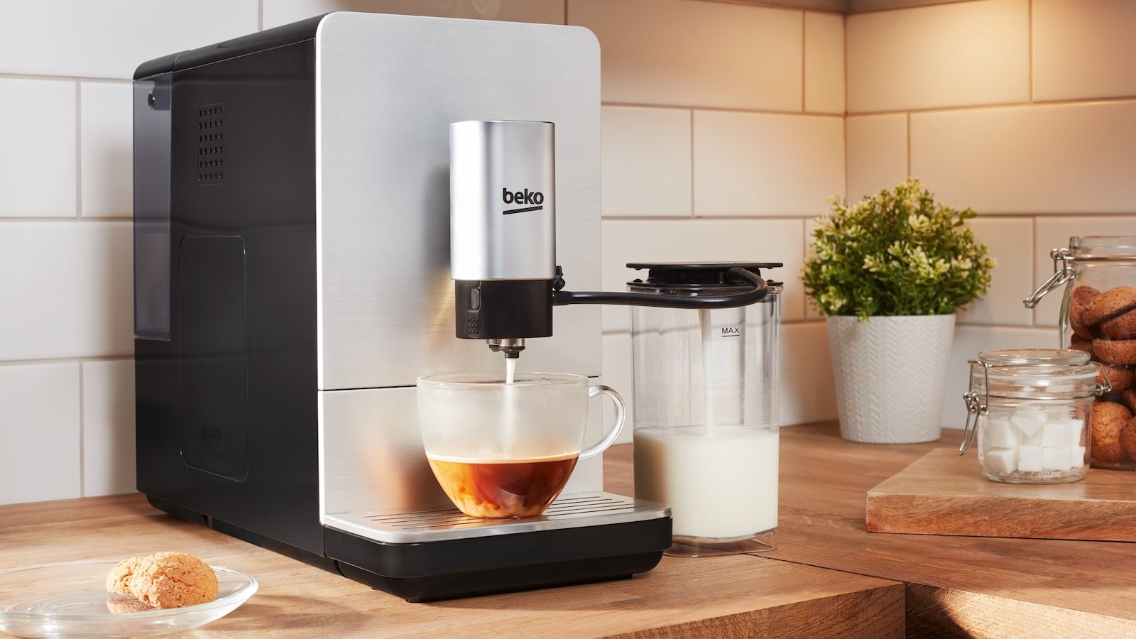 Beko Bean To Cup milk frothing coffee machine lets you make any coffee drink at home