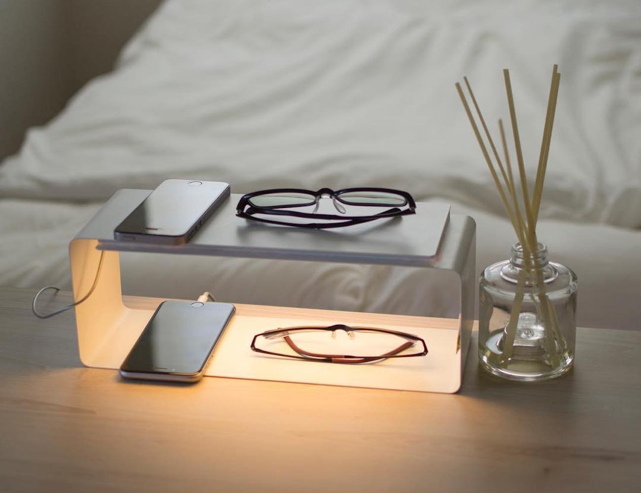 Y.S.M Minimal Lighting Shelf shines over your belongings