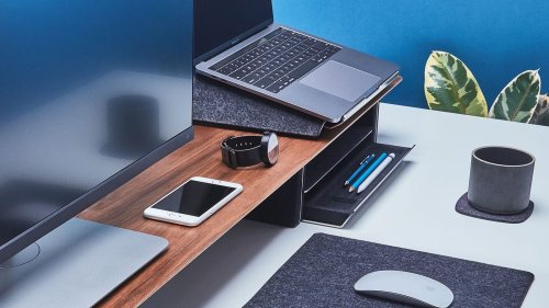 Grovemade Ergonomic Laptop Lift elevates your device for a more comfortable position