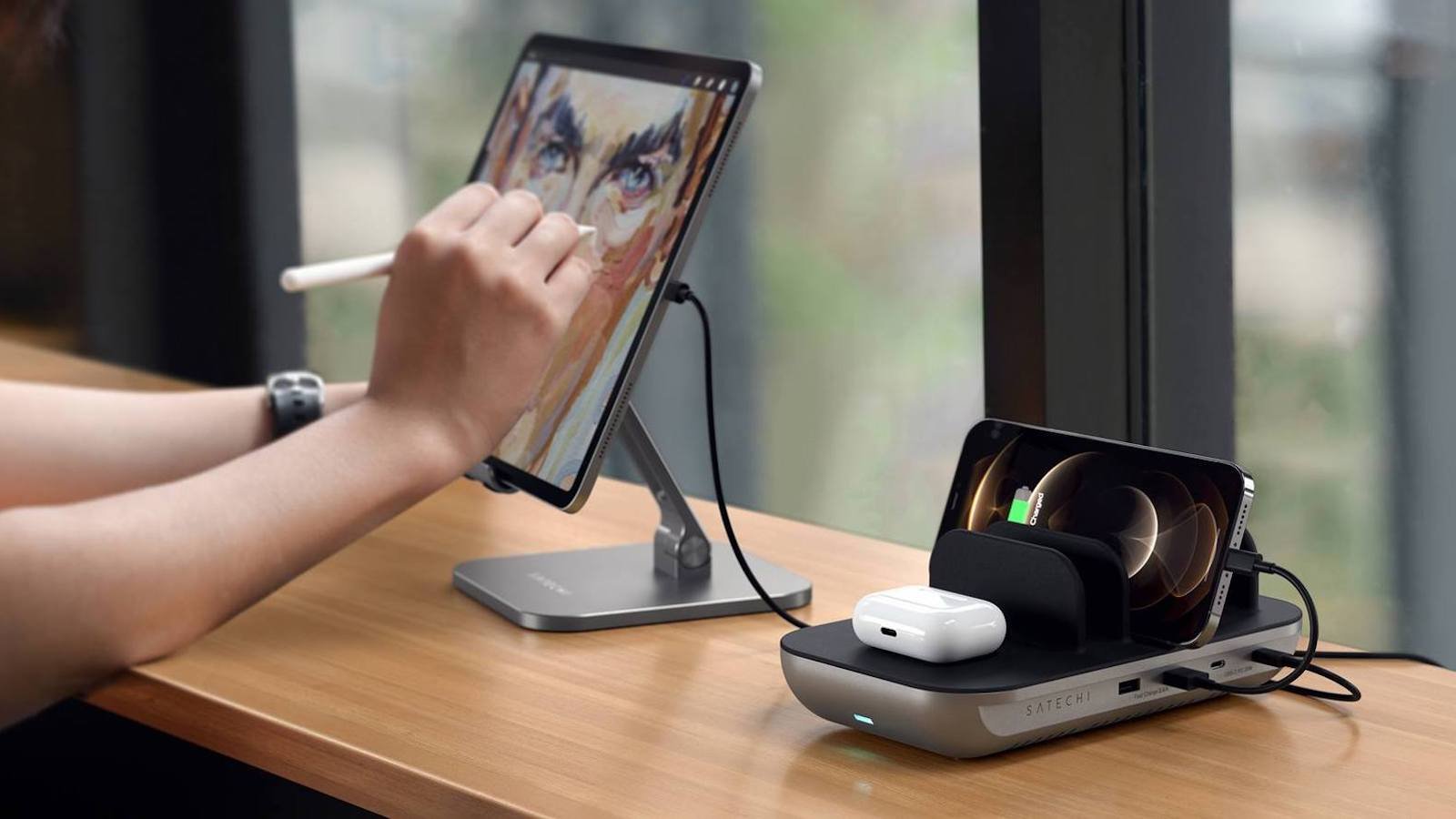 Satechi Dock5 Multi-Device Charging Station organizes your workspace