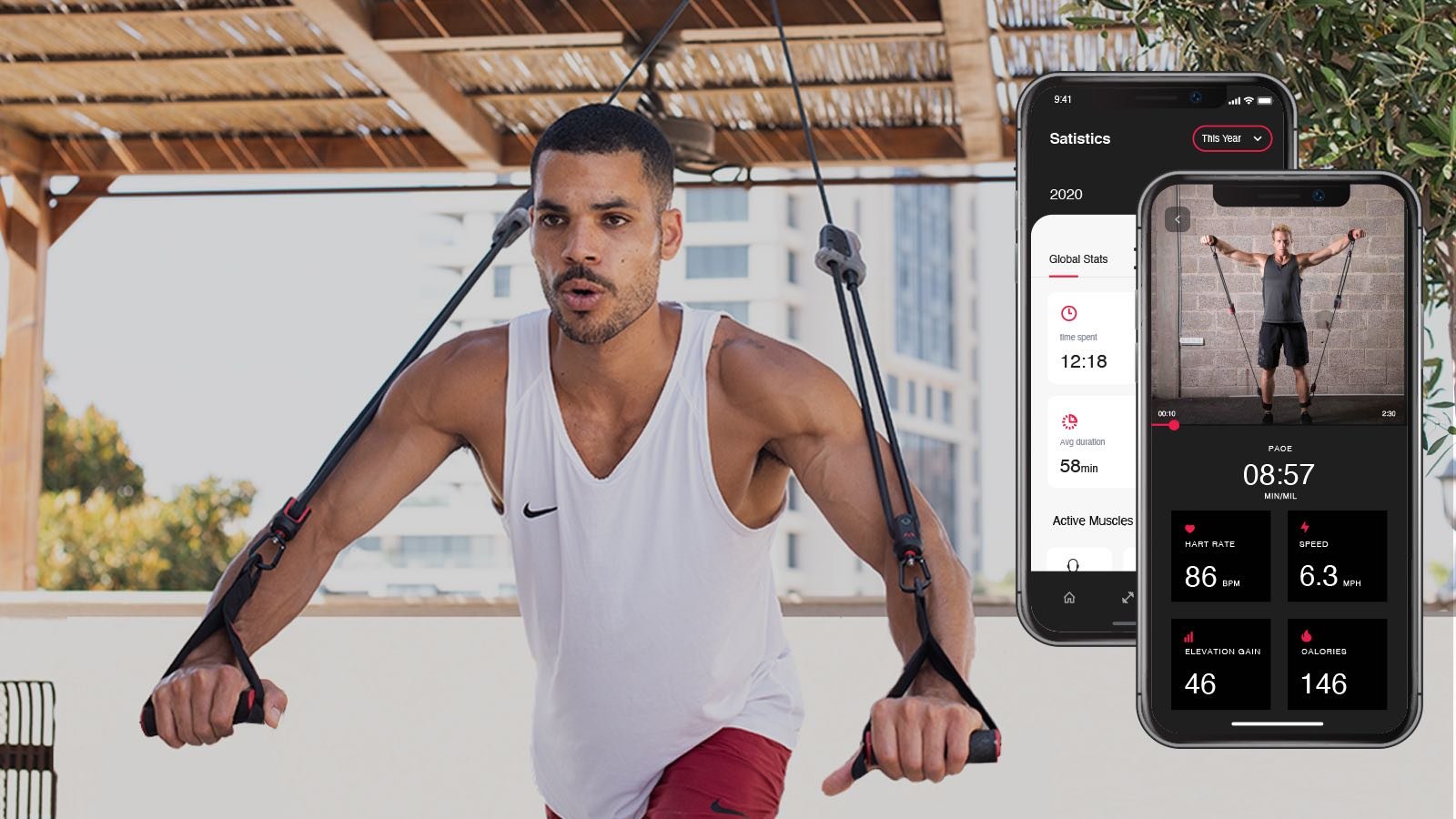 HYGEAR Gear 1 workout app and smart resistance band system tracks all your fitness stats