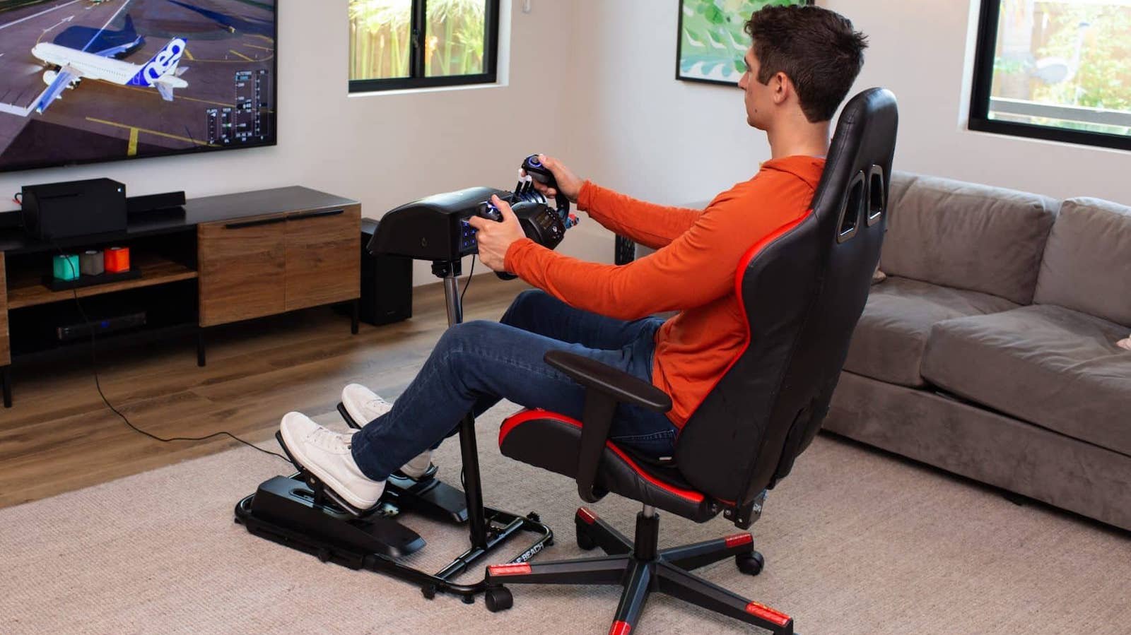 Turtle Beach VelocityOne Universal Stand completes your flight control system setup
