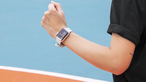 Native Union Curve Strap for Apple Watch adds a unique touch with a sleek, striped design
