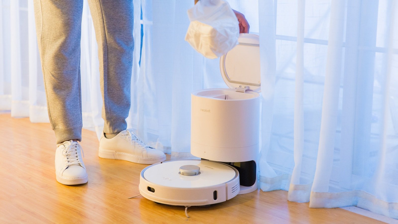 Neabot NoMo N1 Plus 2-in-1 robot vacuum mops & vacuums simultaneously for spotless floors