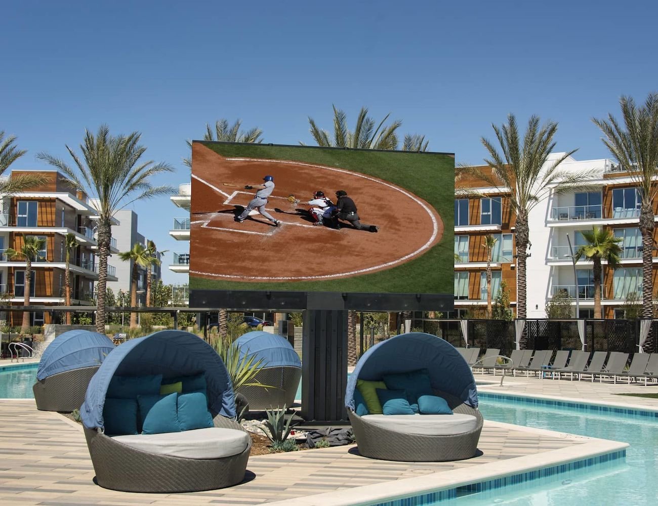 C SEED 201 Giant Outdoor LED TV hides underground until you need it
