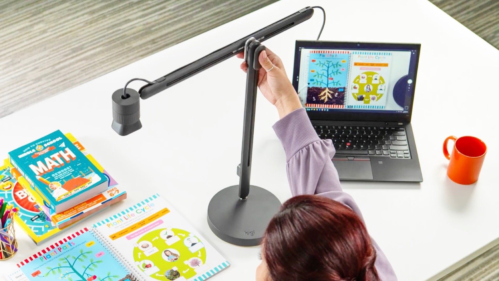 Logitech Reach articulating camera allows you to easily show what’s on your workspace
