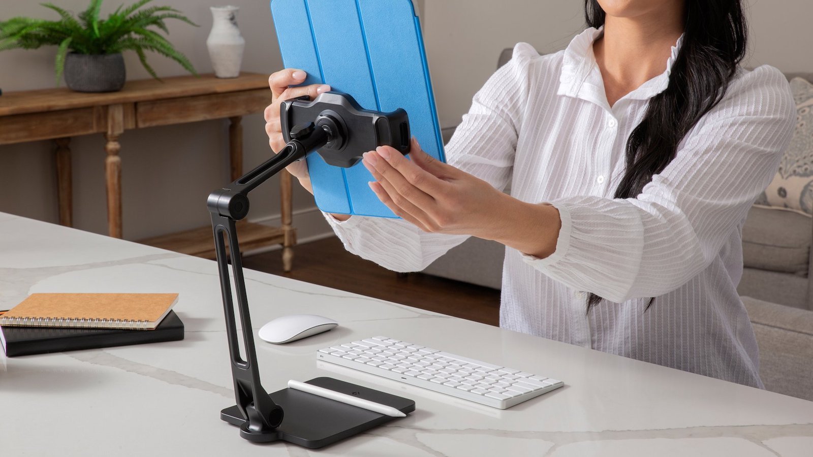 Twelve South HoverBar Duo adjustable iPad stand lets you view your screen hands-free