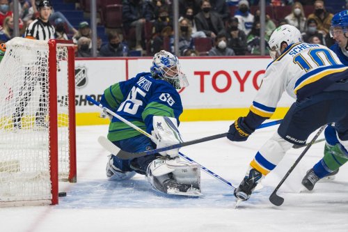 Husso stops 38 shots as surging St. Louis Blues down Vancouver Canucks 3-1