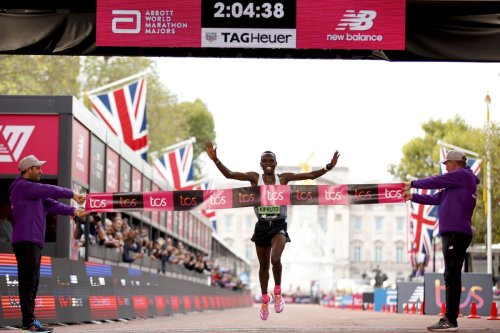 First-time competitor Amos Kipruto of Kenya wins London Marathon