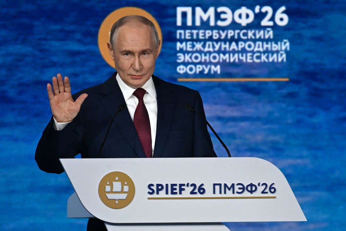 Putin criticizes Western sanctions as damaging to the global economy at ‘Russian Davos’