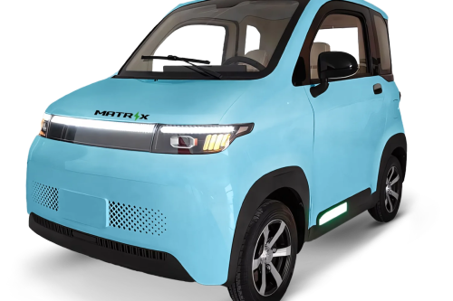 A tiny electric car tried to push us off the sidewalk. Should it be there?