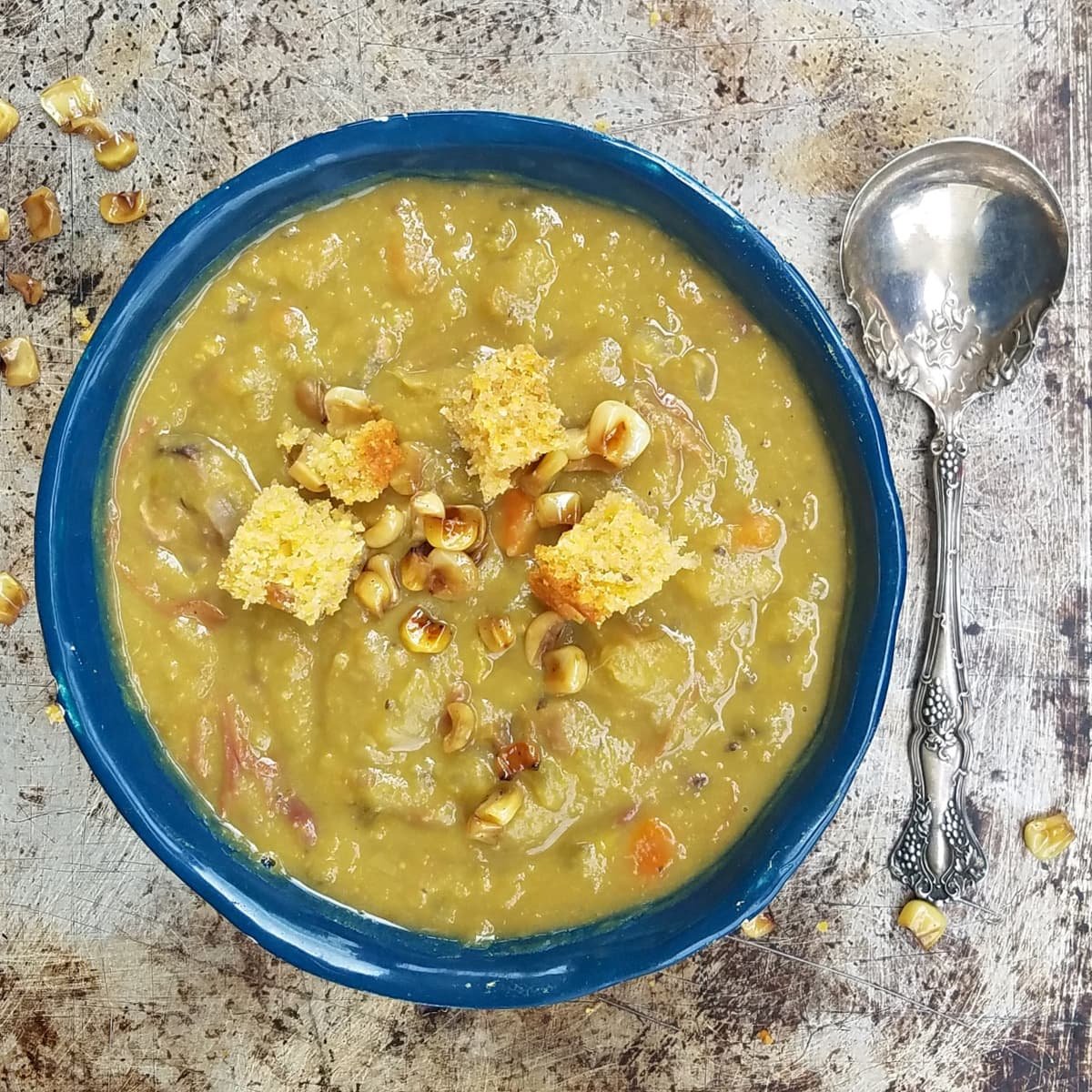Old-fashioned Ham Bone Split Pea Soup (Slow-Cooker)