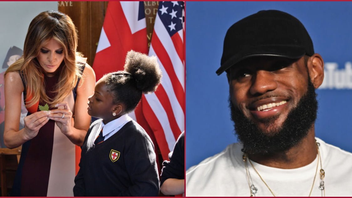 First Lady Melania backtracks on her praise of LeBron James because.... Trump