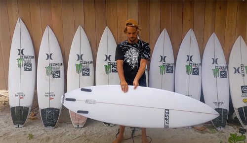 Here's Nic von Rupp's 13-Board Quiver of Pyzel Indo Sleds