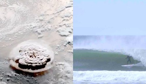 California Surfers Respond to Tsunami Advisory from Underwater Volcano | The Inertia