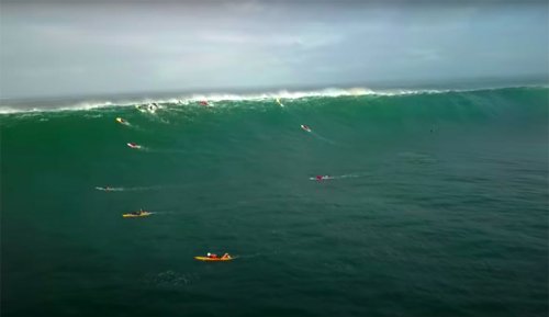 Drone Footage Illustrates Exactly What It's Like to be Caught Inside at Waimea Bay | The Inertia