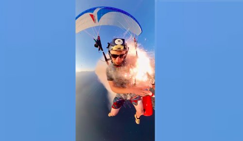 Watch This Skydiver Nearly Set Himself on Fire | The Inertia