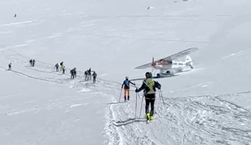 A Small Plane Nearly Took Out These Athletes During a Ski-Mountaineering Race