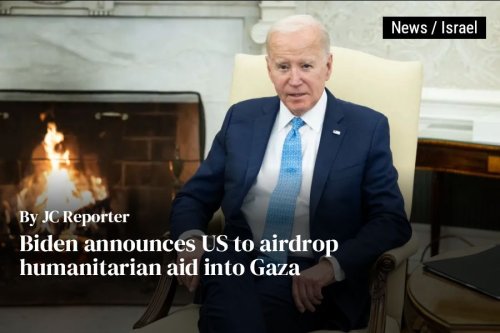 Biden announces US to airdrop humanitarian aid into Gaza