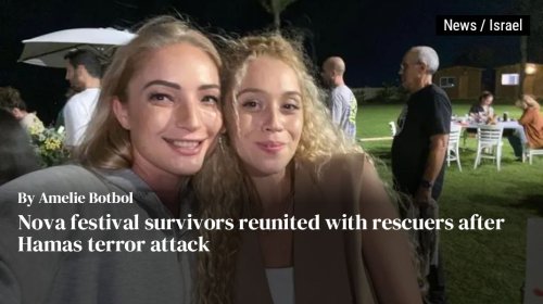 Nova festival survivors reunited with rescuers after Hamas terror attack