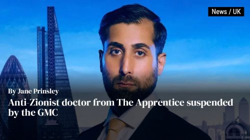 Asif Munaf: Apprentice star suspended by GMC after antisemitic comments