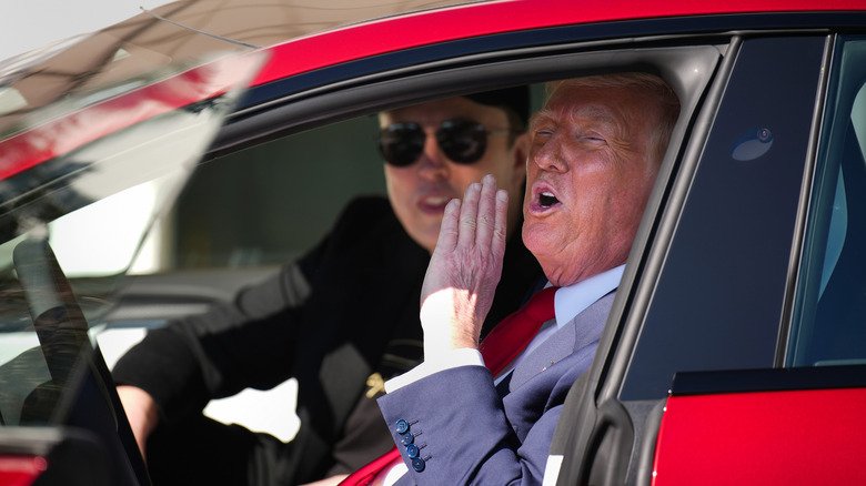 Trump's Age Is On Full Display As His Petty Swipe At Biden During Tesla Photo Op Totally Backfires