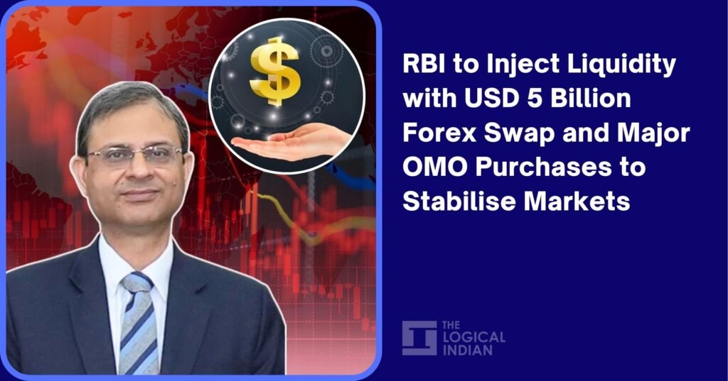 RBI to Inject Liquidity with USD 5 Billion Forex Swap and Major OMO Purchases to Stabilise Markets