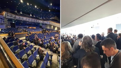 Tory Conference latest: Queues form outside pro-EU fringe event as main hall remains deserted