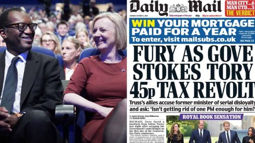 Daily Mail forced to change front page following screeching tax U-turn