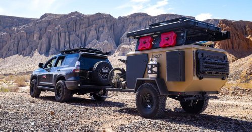 Bean Pod “squaredrop” trailer is built for serious adventure gear-hauling